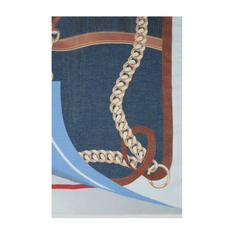 LIU JO Pashmina Pashmina Donna leggera con fantasia Blu cammello P25 - LIU.JO2A5026T0300 - X0648 - UNI - Francavilla Moda