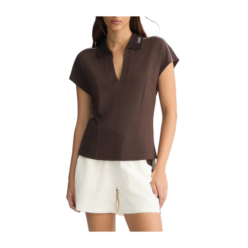 Liu Jo Polo Polo Donna dettaglio a contrasto S P25 - LIU.JOTA5183J4883 - 91016 - S - Francavilla Moda