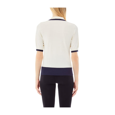 Liu Jo Polo Polo Donna in maglia rifiniture a contrasto S - Francavilla Moda