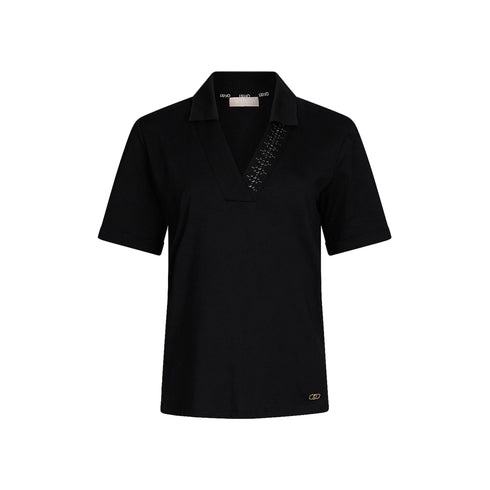 Liu Jo Polo Polo Donna scollo con applicazioni S P25 - LIU.JOTA5187J6308 - M9285 - S - Francavilla Moda