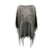 Liu Jo Poncho Poncho Donna a rete con frange Nero - Francavilla Moda