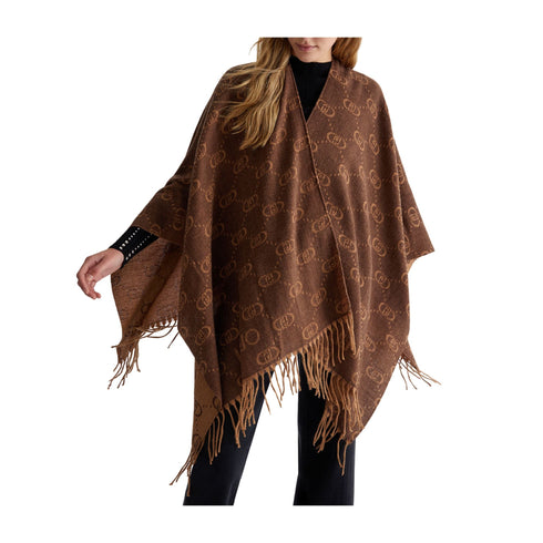 Liu Jo Poncho Poncho Donna con logo monogram Moro A24 - LIU.JO2F4015T0300 - 00533 - UNI - Francavilla Moda