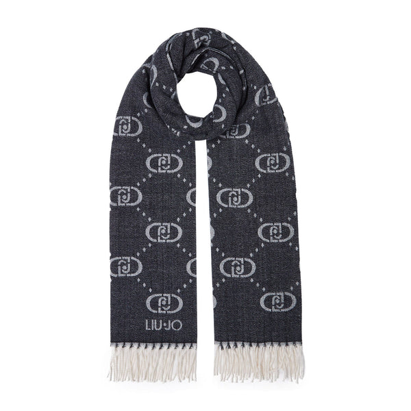Liu Jo Sciarpa Sciarpa Donna Jacquard Monogram Grigio chiaro A24 - LIU.JO2F4004T0300 - 71502 - UNI - Francavilla Moda