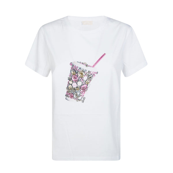 Liu Jo T-shirt T-shirt bianca Donna con stampa frontale XXS - Francavilla Moda