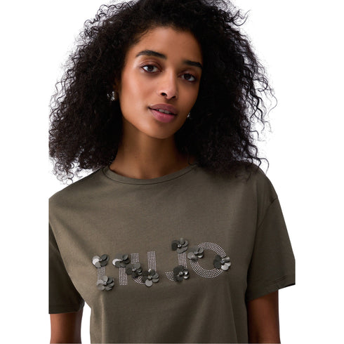 Liu Jo T-shirt T-shirt con applicazioni gioiello sul logo XS - Francavilla Moda