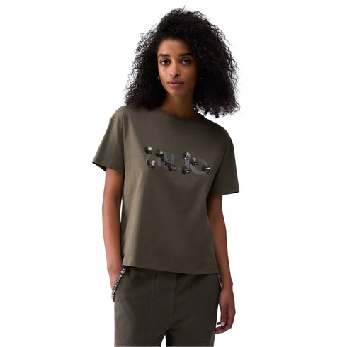 Liu Jo T-shirt T-shirt con applicazioni gioiello sul logo XS - Francavilla Moda