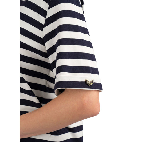 Liu Jo T-shirt T-shirt Donna a righe bicolor con scollo a V XS - Francavilla Moda