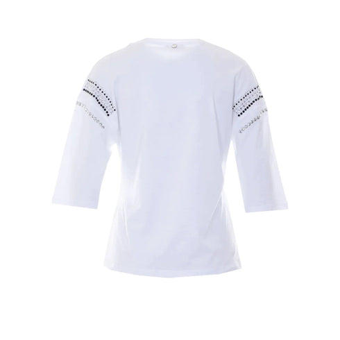 Liu Jo T-shirt 3/4 T-shirt Donna con applicazioni sulle maniche XS - Francavilla Moda