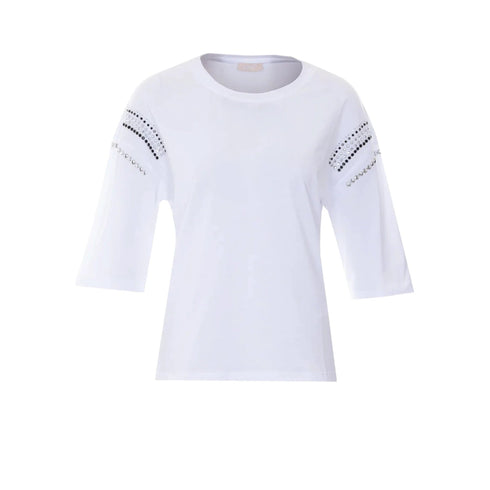 Liu Jo T-shirt 3/4 T-shirt Donna con applicazioni sulle maniche XS - Francavilla Moda
