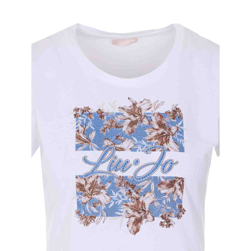 Liu Jo T-shirt T-shirt Donna con decoro frontale XS - Francavilla Moda