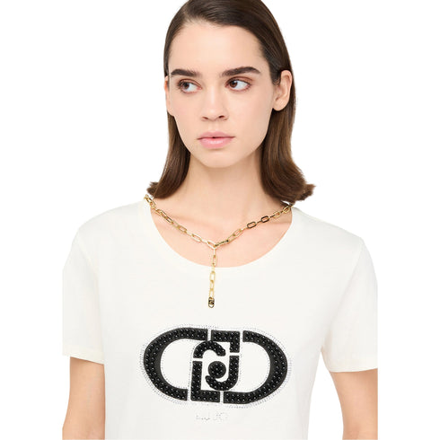 Liu Jo T-shirt T-shirt Donna con grafica strass XS - Francavilla Moda