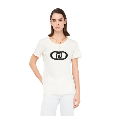 Liu Jo T-shirt T-shirt Donna con grafica strass XS - Francavilla Moda