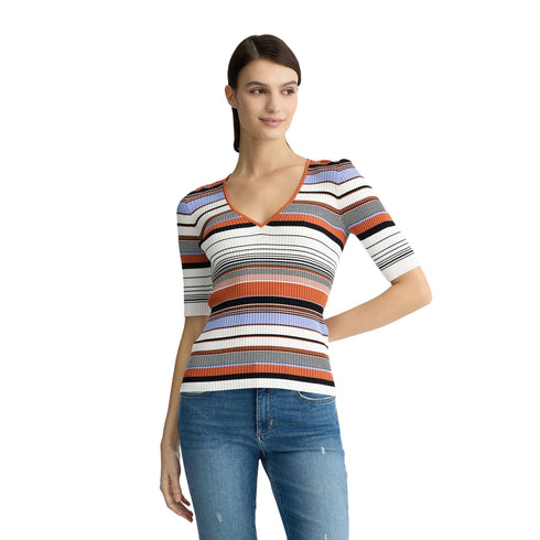 Liu Jo T-shirt T-shirt Donna con motivo a righe a 3/4 S - Francavilla Moda
