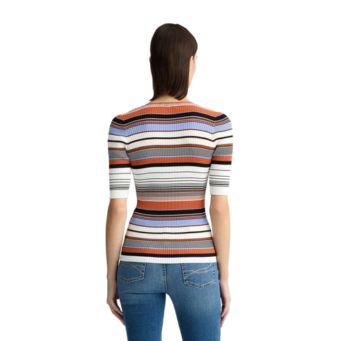 Liu Jo T-shirt T-shirt Donna con motivo a righe a 3/4 S - Francavilla Moda