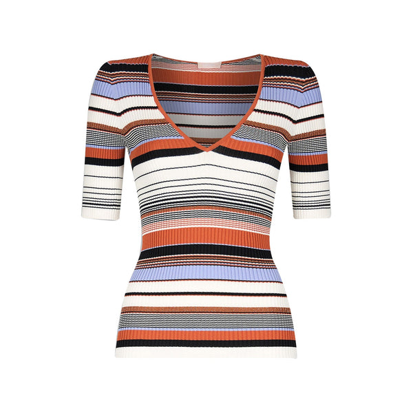 Liu Jo T-shirt T-shirt Donna con motivo a righe a 3/4 S - Francavilla Moda