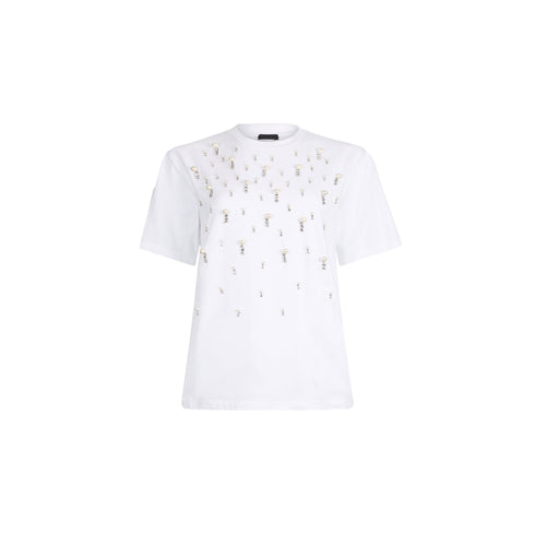 Liu Jo T-shirt T-shirt Donna con perle e strass 40 - Francavilla Moda