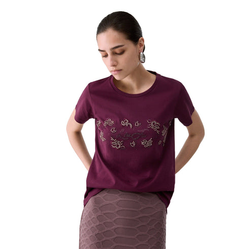Liu Jo T-shirt T-shirt Donna con ricami floreali XS - Francavilla Moda
