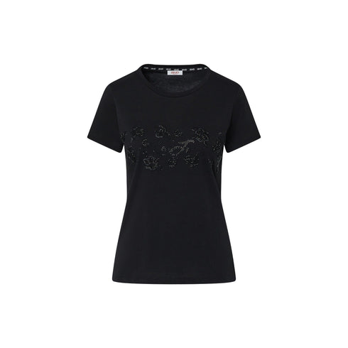 Liu Jo T-shirt T-shirt Donna con ricami floreali XS A26-LIU.JOTF6242JS923-L9503-XS - Francavilla Moda