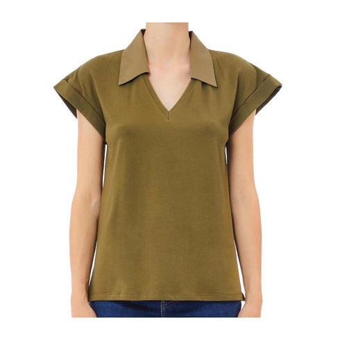 Liu Jo T-Shirt T-shirt Donna con ricamo e colletto a polo 40 P25 - LIU.JOWA5167T4853 - X0680 - 40 - Francavilla Moda