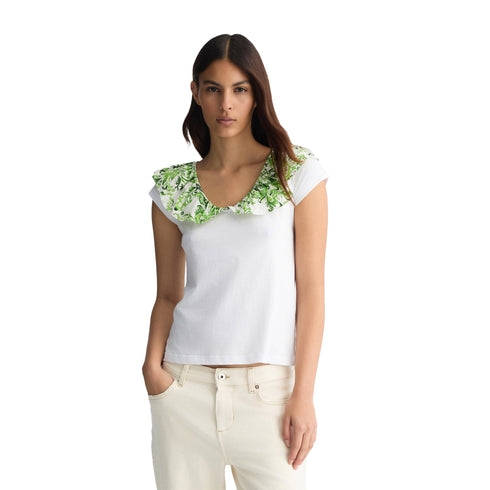 Liu Jo T-shirt T-shirt Donna con rouches floreale S P25 - LIU.JOWA5364J6308 - M9538 - S - Francavilla Moda