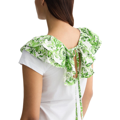 Liu Jo T-shirt T-shirt Donna con rouches floreale S P25 - LIU.JOWA5364J6308 - M9538 - S - Francavilla Moda