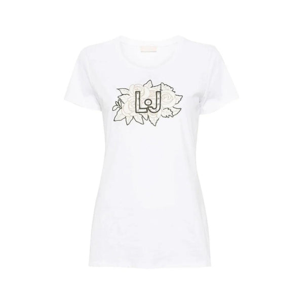 Liu Jo T-shirt T-shirt Donna con stampa e paillettes Bianco - Francavilla Moda
