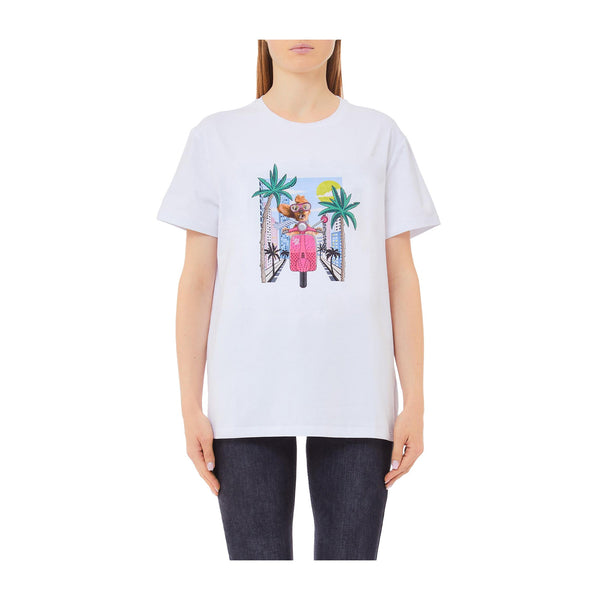 LIU JO T-shirt T-shirt Donna con stampa e strass Bianco - Francavilla Moda