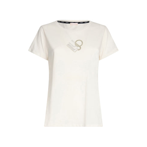 Liu Jo T-shirt T-shirt Donna con stampa logo strass XS P25 - LIU.JOTA5170JS923 - M9282 - XS - Francavilla Moda