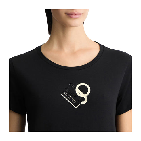 Liu Jo T-shirt T-shirt Donna con stampa logo strass XS - Francavilla Moda