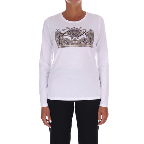 Liu Jo T-shirt T-shirt Donna con stampa strass XS A25-LIU.JOMF5464JS923-P9172-XS - Francavilla Moda