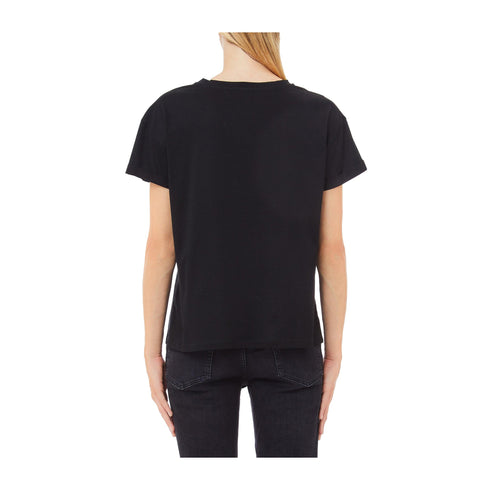 LIU JO T-shirt T-shirt Donna con taschino finto Nero P25 - LIU.JOWA5145J4893 - M9447 - S - Francavilla Moda