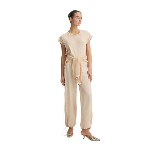 Liu Jo T-shirt T-shirt Donna in cotone con logo Beige XS - Francavilla Moda