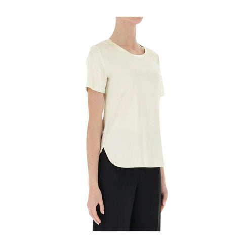 Liu Jo T-shirt T-shirt Donna in raso con spacchetti Avorio P24-LIU.JOMA4082T3764-XS0430-42 - Francavilla Moda