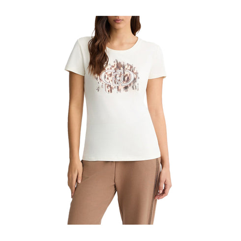 Liu Jo T-shirt T-shirt Donna logo animalier con strass XS - Francavilla Moda