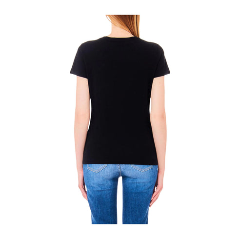 Liu Jo T-shirt T-shirt Donna logo con perle Nero - Francavilla Moda