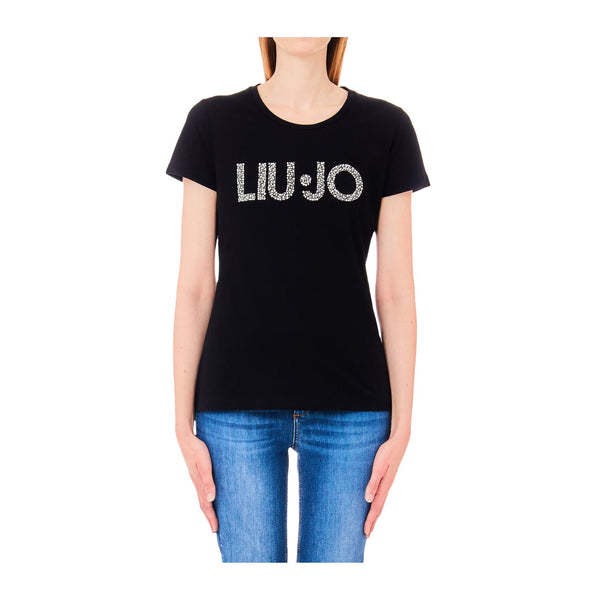 Liu Jo T-shirt T-shirt Donna logo con perle Nero - Francavilla Moda