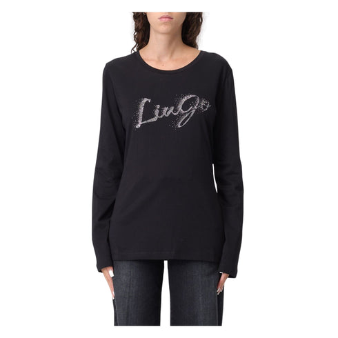 Liu Jo T-shirt T-shirt Donna logo strass S A25 - LIU.JOUF5283JS923 - P9004 - S - Francavilla Moda