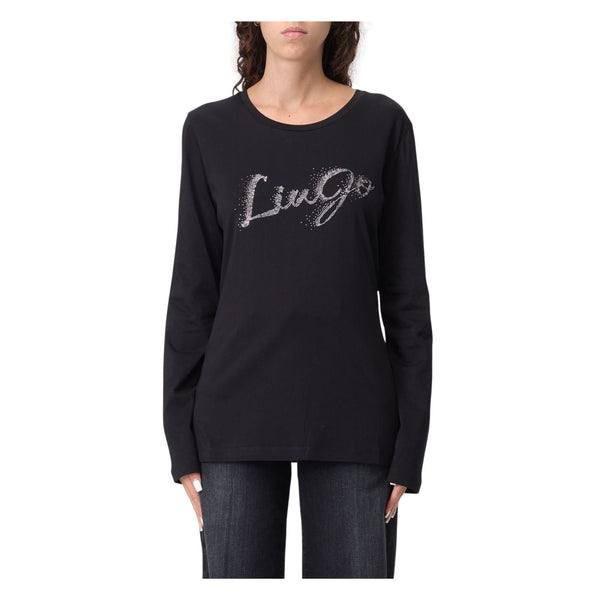Liu Jo T-shirt T-shirt Donna logo strass S A25 - LIU.JOUF5283JS923 - P9004 - S - Francavilla Moda