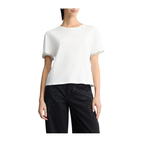 Liu Jo T-shirt T-shirt Donna maniche con strass S - Francavilla Moda