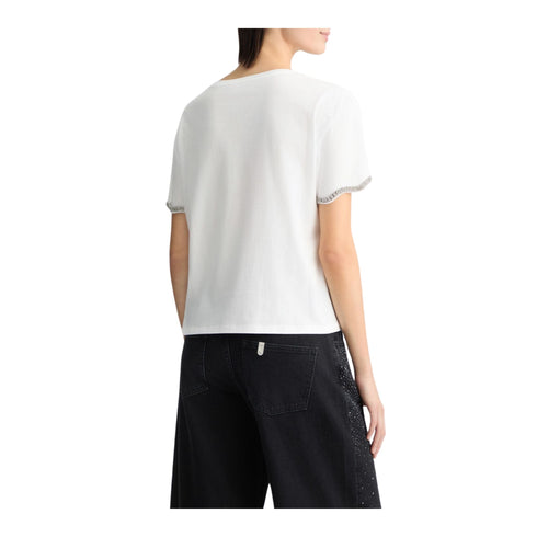 Liu Jo T-shirt T-shirt Donna maniche con strass S - Francavilla Moda