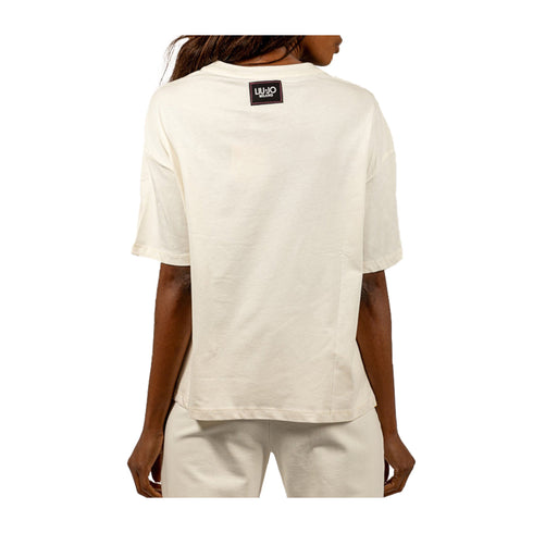 Liu Jo T-shirt T-shirt Donna over con applicazione XS - Francavilla Moda
