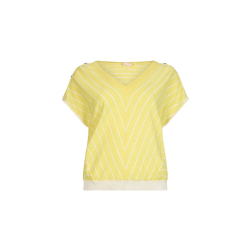 Liu Jo T-Shirt T-shirt Donna scollo a V rigata S P26-LIU.JOTA6217MS55N-C3892-S - Francavilla Moda