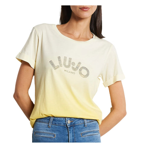 Liu Jo T-shirt T-shirt Donna sfumata con strass XS P25 - LIU.JOTA5267JS923 - M9114 - XS - Francavilla Moda
