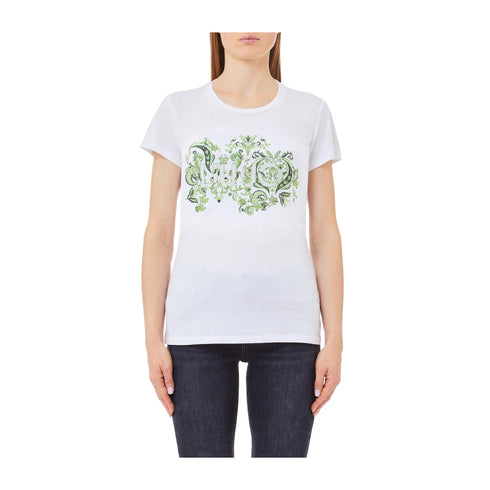LIU JO T-shirt T-shirt Donna slim fit con stampa Bianco verde P25 - LIU.JOWA5240JS923 - M9607 - XS - Francavilla Moda