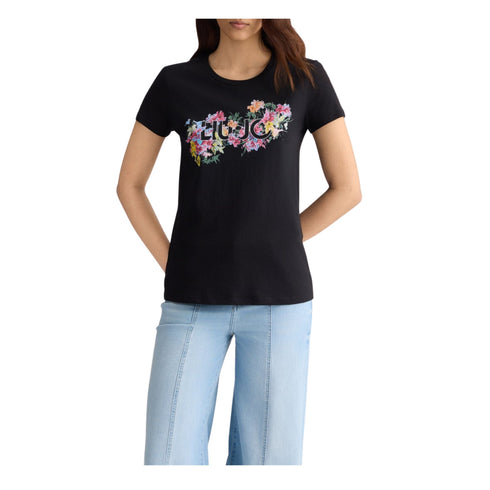 Liu Jo T-shirt T-shirt Donna slim fit con stampa Nero P25 - LIU.JOWA5240JS923 - M9597 - XS - Francavilla Moda