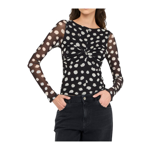Liu Jo T-Shirt T-shirt Donna stretch in tulle a pois S - Francavilla Moda