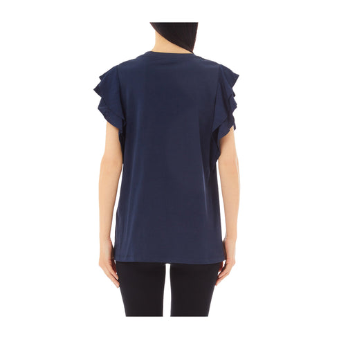 Liu Jo T-shirt T-shirt Donna tinta unita con rouches XS - Francavilla Moda