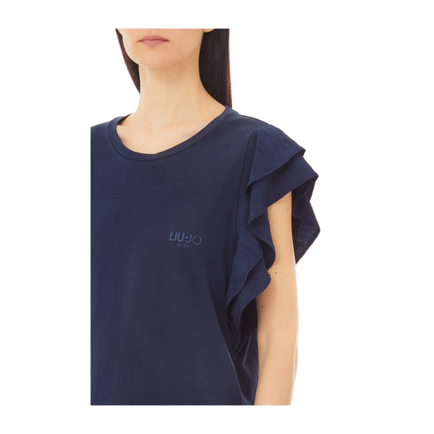 Liu Jo T-shirt T-shirt Donna tinta unita con rouches XS - Francavilla Moda