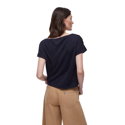 Liu Jo T-shirt mm T-shirt floreale donna con inserto in twill stampato XS - Francavilla Moda