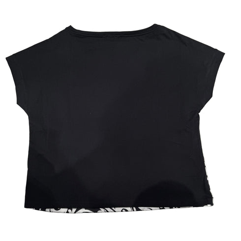 Liu Jo T-shirt mm T-shirt floreale donna con inserto in twill stampato XS P26-LIU.JOWA6437J6308-P9553-XS - Francavilla Moda